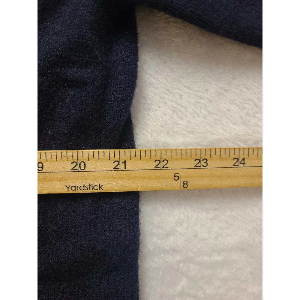 Calvin Klein Jeans Men's Navy Blue Logo Patch Crewneck Knit Sweater Large